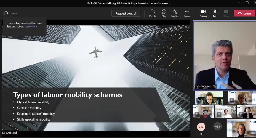 Screenshot einer Online Besprechung