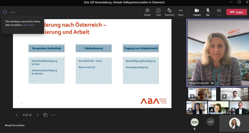 Screenshot einer Online Besprechung