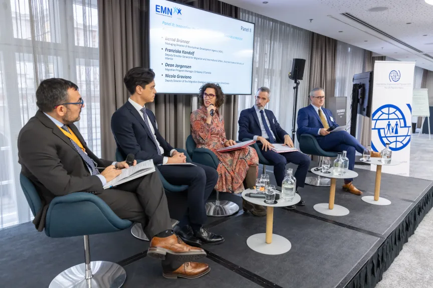 EMN-Conference- picture of panel 2 members on stage