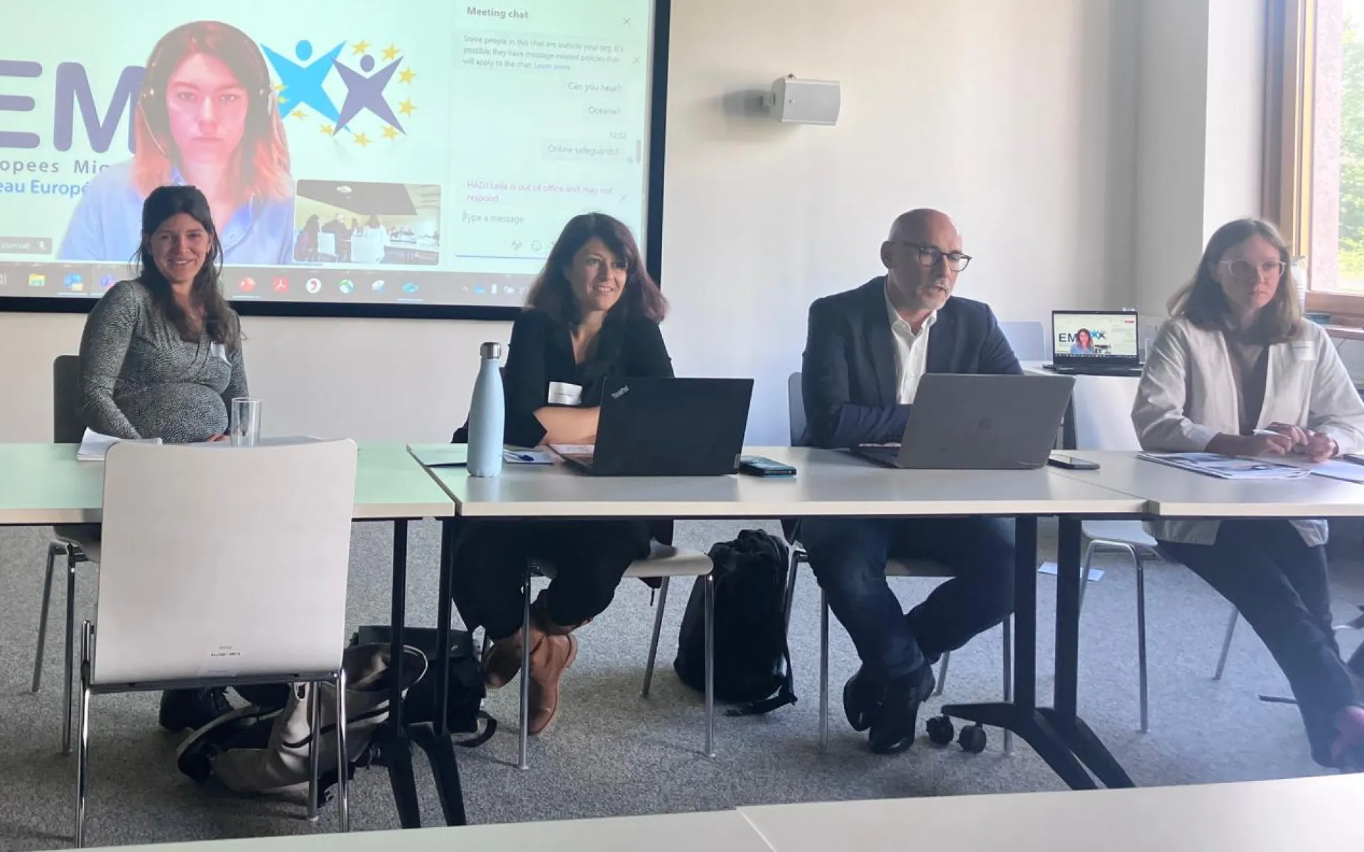 Panel mit Vertreter:innen von EMN Österreich, EMN Belgien und EMN Italien
