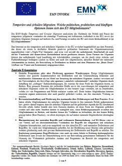Temporäre und zirkuläre Migration: Welche politischen, praktischen und künftigen Optionen bieten sich den EU-Mitgliedsstaaten?