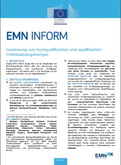 Gewinnung von hochqualifizierten und qualifizierten Drittstaatsangehörigen