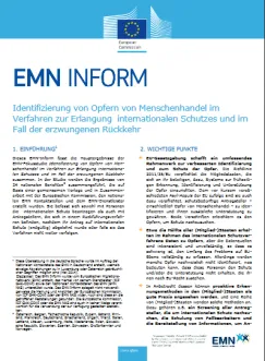 Identifizierung von Opfern von Menschenhandel im Verfahren zur Erlangung internationalen Schutzes und im Fall der erzwungenen Rückkehr