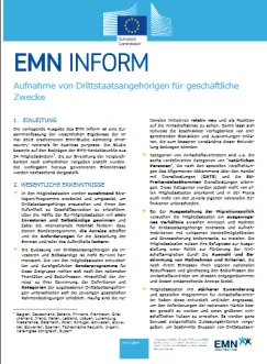 Aufnahme von Drittstaatsangehörigen für geschäftliche Zwecke
