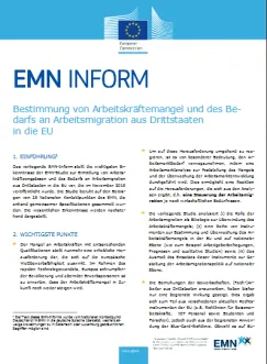 Bestimmung von Arbeitskräftemangel und des Bedarfs an Arbeitsmigration aus Drittstaaten in die EU