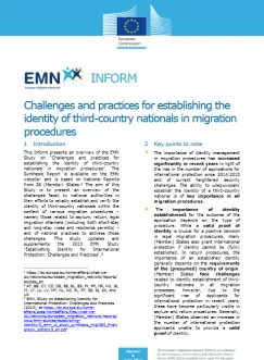 Herausforderungen und Praktiken zur Feststellung der Identität von Drittstaatsangehörigen in Migrationsverfahren