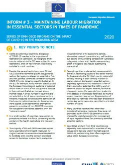 COVID-19 Pandemie: Arbeitsmigration in systemrelevanten Sektoren