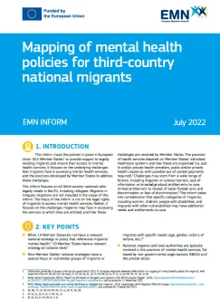 Mapping of Mental Health Policies for Third-Country National Migrants