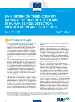 Third-country national victims of trafficking in human beings: detection, identification and protection Inform Cover