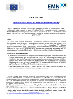 Missbrauch des Rechts auf Familienzusammenführung