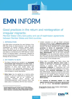 Good practices in the return and reintegration of irregular migrants: Member States’ entry bans policy and use of readmission agreements between Member States and third countries  