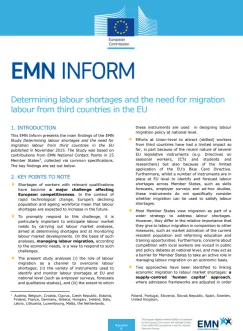 Determining labour shortages and the need for migration labour from third countries in the EU