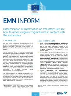 Dissemination of Information on Voluntary Return: how to reach irregular migrants not in contact with the authorities