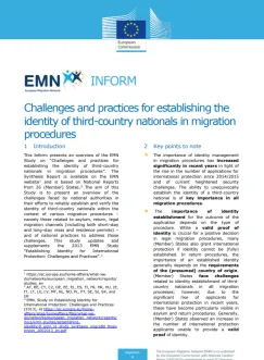 Challenges and practices for establishing the identity of third-country nationals in migration procedures
