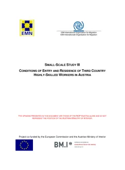 cover_conditions of entry and residence of third country highly-skilled workers in austria (EN)
