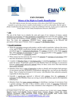 Misuse of the Right to Family Reunification