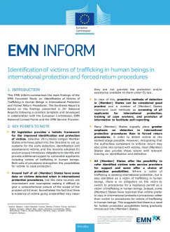 Identification of victims of trafficking in human beings in international protection and forced return procedures